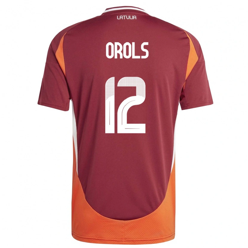 Danxen Kvinnor Lettland Frenks Orols #12 Djup Röd Vit Orange Hemmatröja Matchtröjor 26-28 Tröjor T-Tröja