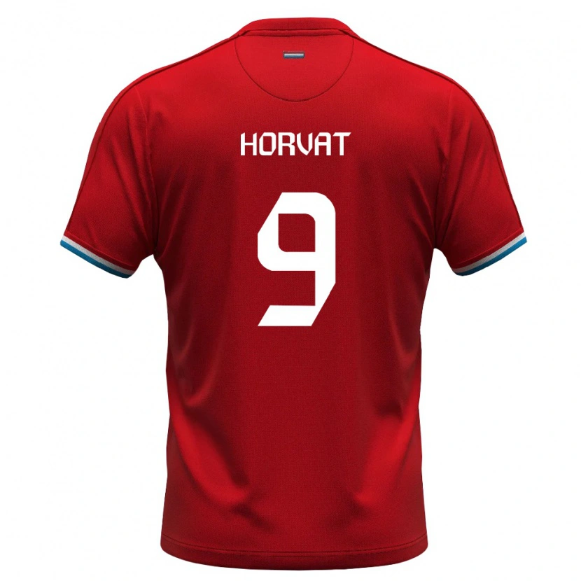 Danxen Kvinnor Luxemburg Roko Horvat #9 Röd Vit Blå Hemmatröja Matchtröjor 26-28 Tröjor T-Tröja