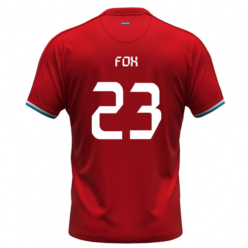 Danxen Kvinnor Luxemburg Lucas Fox #23 Röd Vit Blå Hemmatröja Matchtröjor 26-28 Tröjor T-Tröja