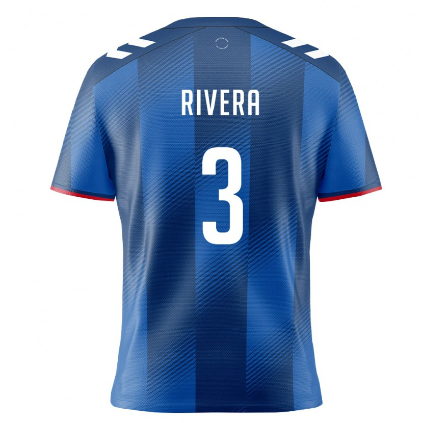 Danxen Kvinnor Puerto Rico Nicholas Rivera #3 Kunglig Blå Röd Vit Hemmatröja Matchtröjor 26-28 Tröjor T-Tröja