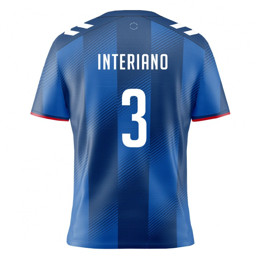 Danxen Kvinnor Puerto Rico Jordan Interiano #3 Kunglig Blå Röd Vit Hemmatröja Matchtröjor 26-28 Tröjor T-Tröja