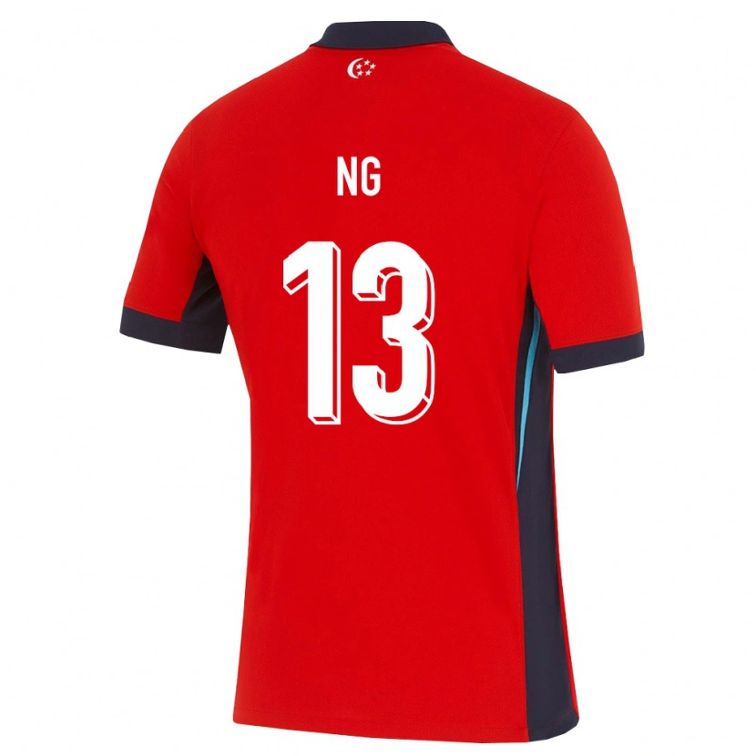 Danxen Kvinnor Singapore Kenneth Ng #13 Röd Vit Svart Hemmatröja Matchtröjor 26-28 Tröjor T-Tröja