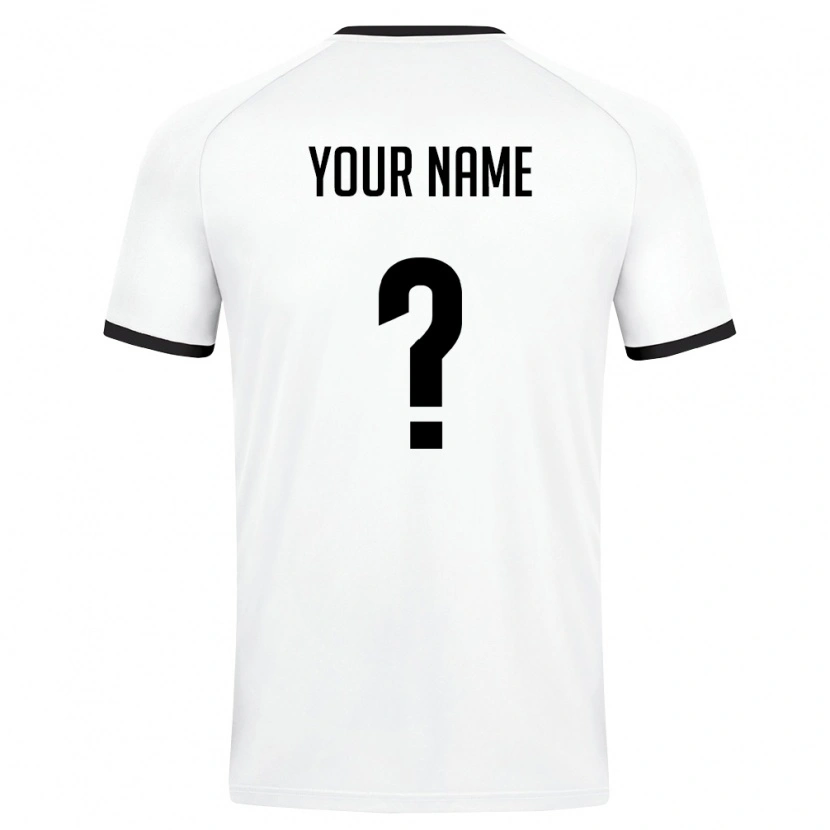 Danxen Kvinnor Uzbekistan Ditt Namn #0 Vit Mörk Grön Bortatröja Matchtröjor 26-28 Tröjor T-Tröja