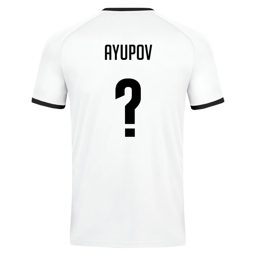 Danxen Kvinnor Uzbekistan Almaz Ayupov #0 Vit Mörk Grön Bortatröja Matchtröjor 26-28 Tröjor T-Tröja