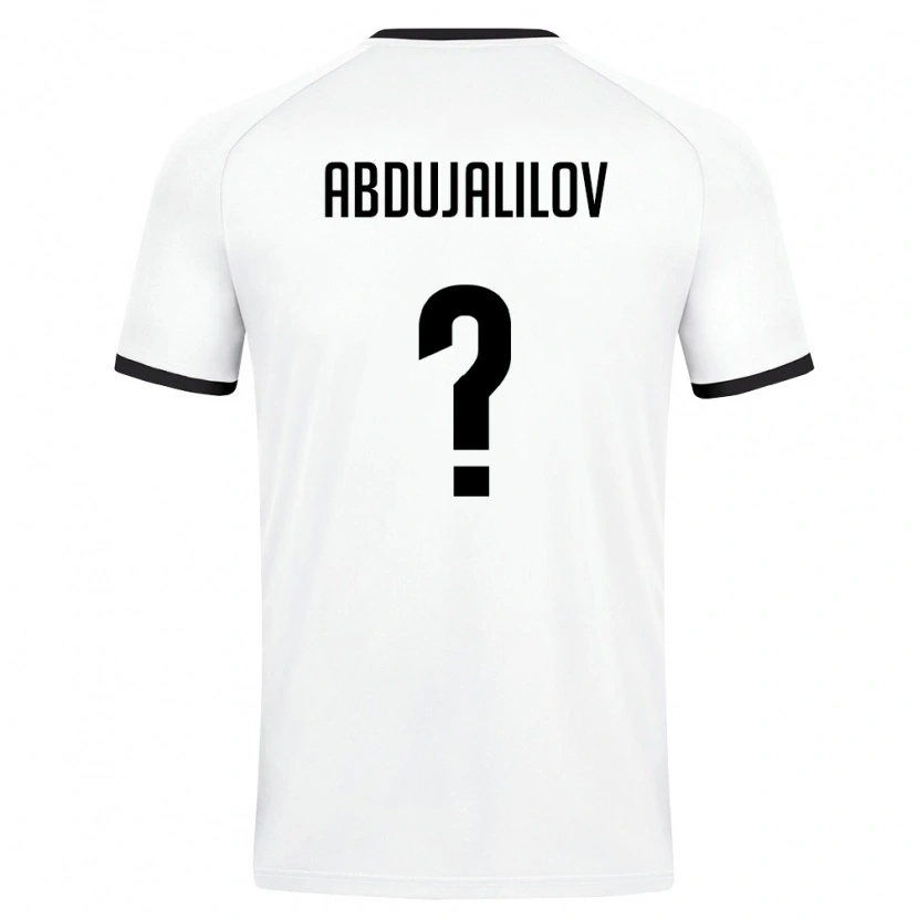 Danxen Kvinnor Uzbekistan Timur Abdujalilov #0 Vit Mörk Grön Bortatröja Matchtröjor 26-28 Tröjor T-Tröja