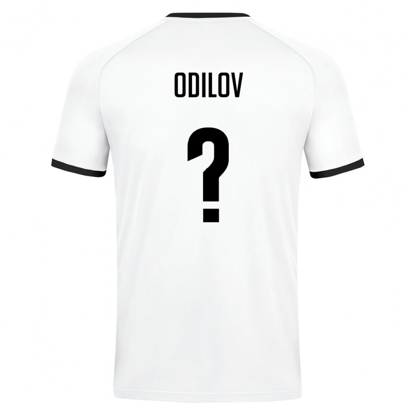 Danxen Kvinnor Uzbekistan Shekhroj Odilov #0 Vit Mörk Grön Bortatröja Matchtröjor 26-28 Tröjor T-Tröja