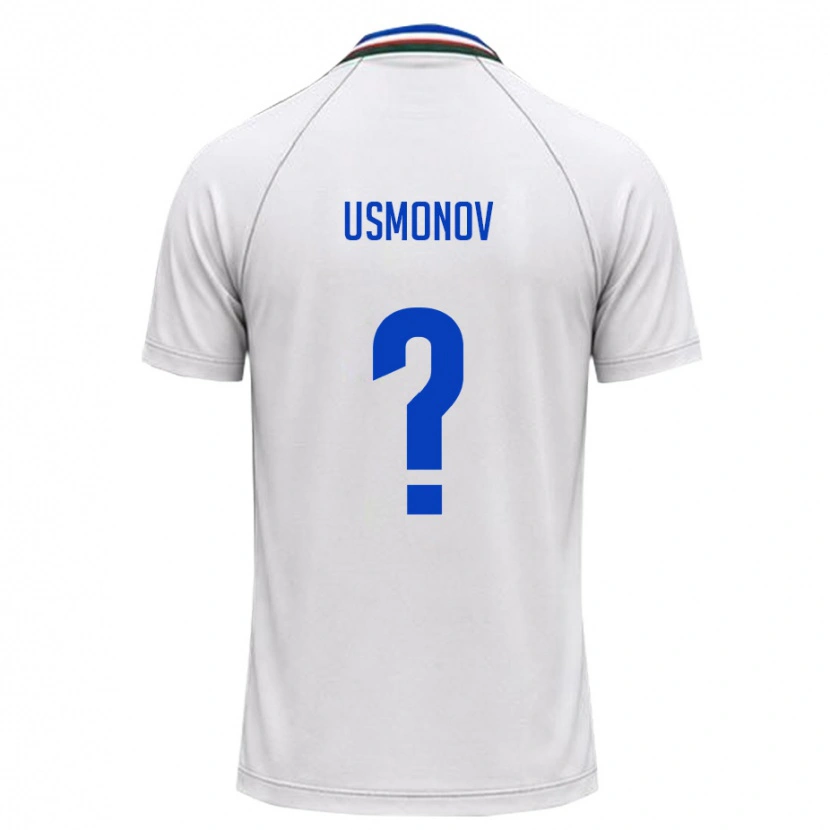 Danxen Kvinnor Uzbekistan Bekzod Usmonov #0 Vit Mörk Grön Bortatröja Matchtröjor 26-28 Tröjor T-Tröja