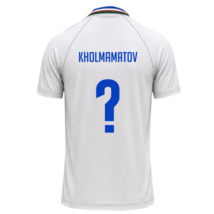 Danxen Kvinnor Uzbekistan Abdullokh Kholmamatov #0 Vit Mörk Grön Bortatröja Matchtröjor 26-28 Tröjor T-Tröja