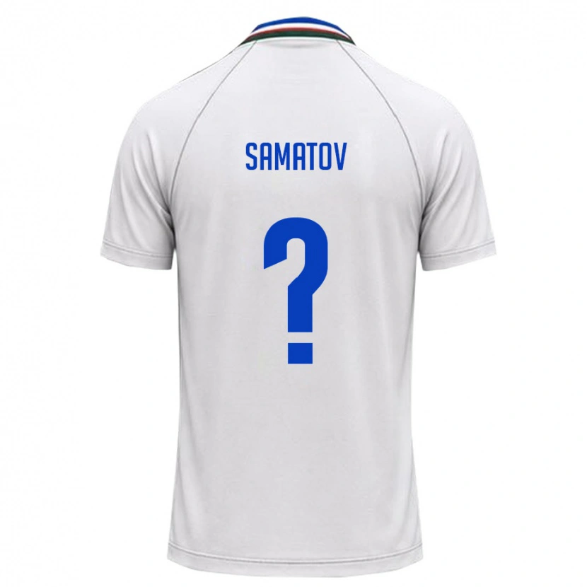 Danxen Kvinnor Uzbekistan Bekhruz Samatov #0 Vit Mörk Grön Bortatröja Matchtröjor 26-28 Tröjor T-Tröja