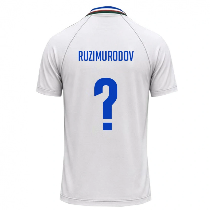 Danxen Kvinnor Uzbekistan Ruzimurod Ruzimurodov #0 Vit Mörk Grön Bortatröja Matchtröjor 26-28 Tröjor T-Tröja