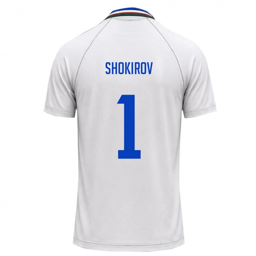 Danxen Kvinnor Uzbekistan Ibrokhim Shokirov #1 Vit Mörk Grön Bortatröja Matchtröjor 26-28 Tröjor T-Tröja