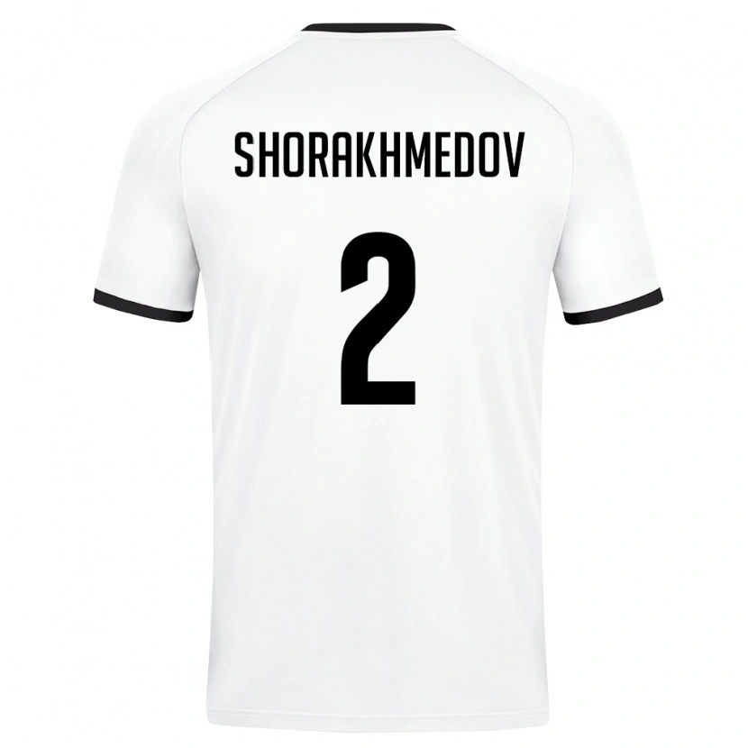 Danxen Kvinnor Uzbekistan Shorakhim Shorakhmedov #2 Vit Mörk Grön Bortatröja Matchtröjor 26-28 Tröjor T-Tröja