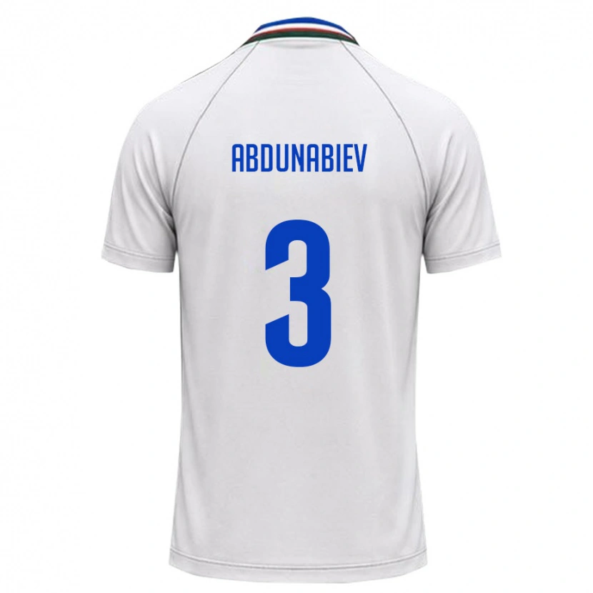 Danxen Kvinnor Uzbekistan Adis Abdunabiev #3 Vit Mörk Grön Bortatröja Matchtröjor 26-28 Tröjor T-Tröja