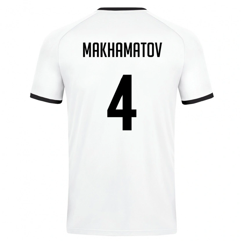 Danxen Kvinnor Uzbekistan Abdushukur Makhamatov #4 Vit Mörk Grön Bortatröja Matchtröjor 26-28 Tröjor T-Tröja