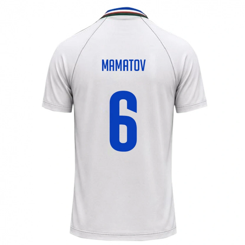 Danxen Kvinnor Uzbekistan Mukhammadjon Mamatov #6 Vit Mörk Grön Bortatröja Matchtröjor 26-28 Tröjor T-Tröja