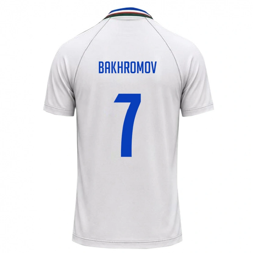 Danxen Kvinnor Uzbekistan Sardorbek Bakhromov #7 Vit Mörk Grön Bortatröja Matchtröjor 26-28 Tröjor T-Tröja