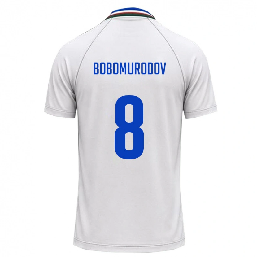 Danxen Kvinnor Uzbekistan Abulfayz Bobomurodov #8 Vit Mörk Grön Bortatröja Matchtröjor 26-28 Tröjor T-Tröja