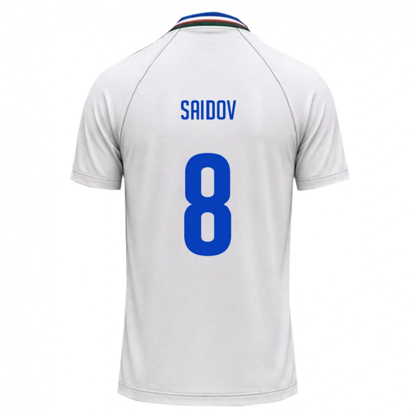 Danxen Kvinnor Uzbekistan Abdusamad Saidov #8 Vit Mörk Grön Bortatröja Matchtröjor 26-28 Tröjor T-Tröja