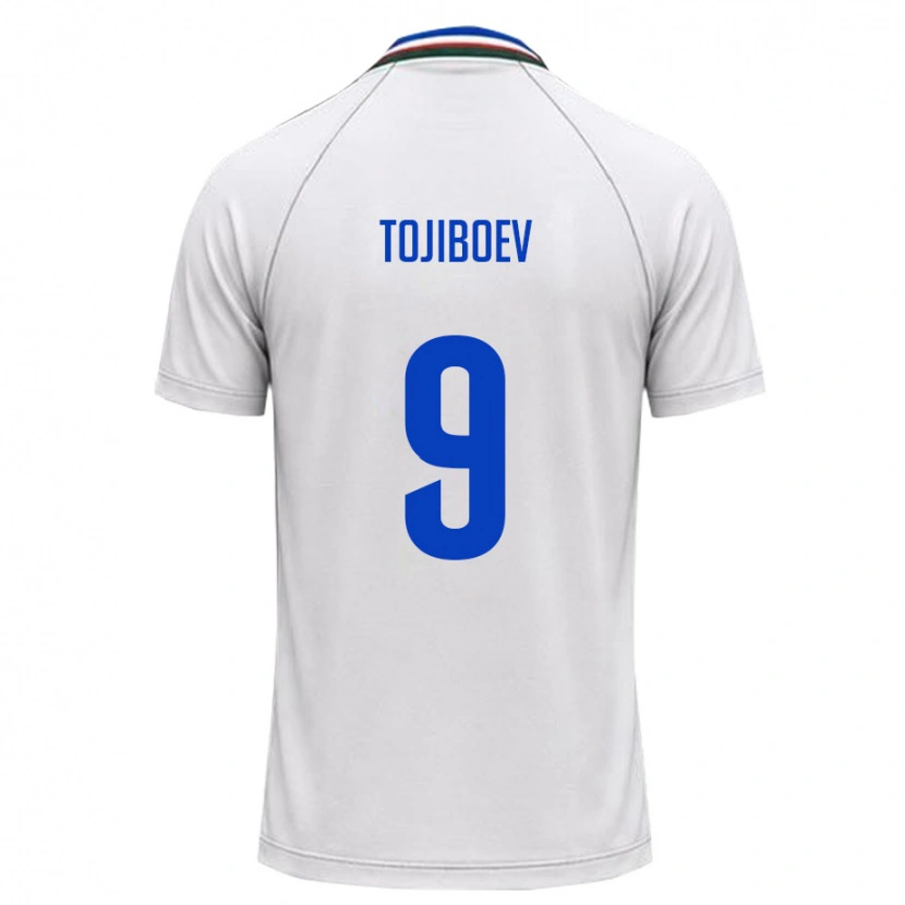 Danxen Kvinnor Uzbekistan Diyorbek Tojiboev #9 Vit Mörk Grön Bortatröja Matchtröjor 26-28 Tröjor T-Tröja