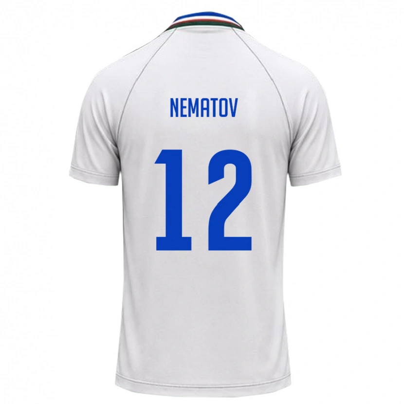 Danxen Kvinnor Uzbekistan Abduvokhid Nematov #12 Vit Mörk Grön Bortatröja Matchtröjor 26-28 Tröjor T-Tröja