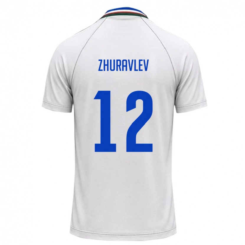 Danxen Kvinnor Uzbekistan Denis Zhuravlev #12 Vit Mörk Grön Bortatröja Matchtröjor 26-28 Tröjor T-Tröja