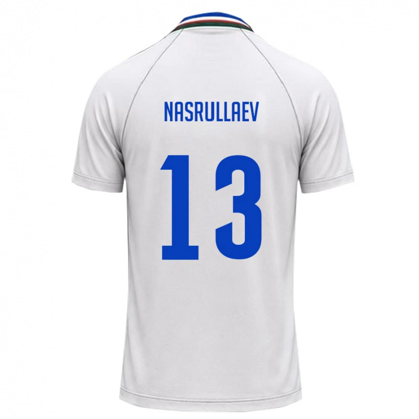 Danxen Kvinnor Uzbekistan Sherzod Nasrullaev #13 Vit Mörk Grön Bortatröja Matchtröjor 26-28 Tröjor T-Tröja