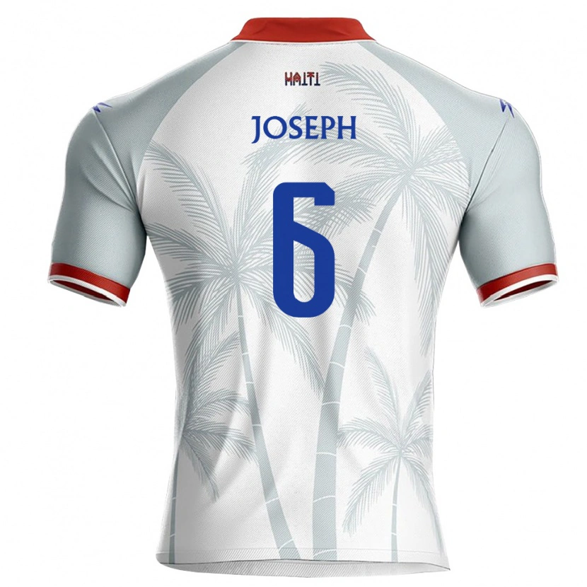 Danxen Kvinnor Haiti Belmar Joseph #6 Vit Röd Grå Bortatröja Matchtröjor 26-28 Tröjor T-Tröja