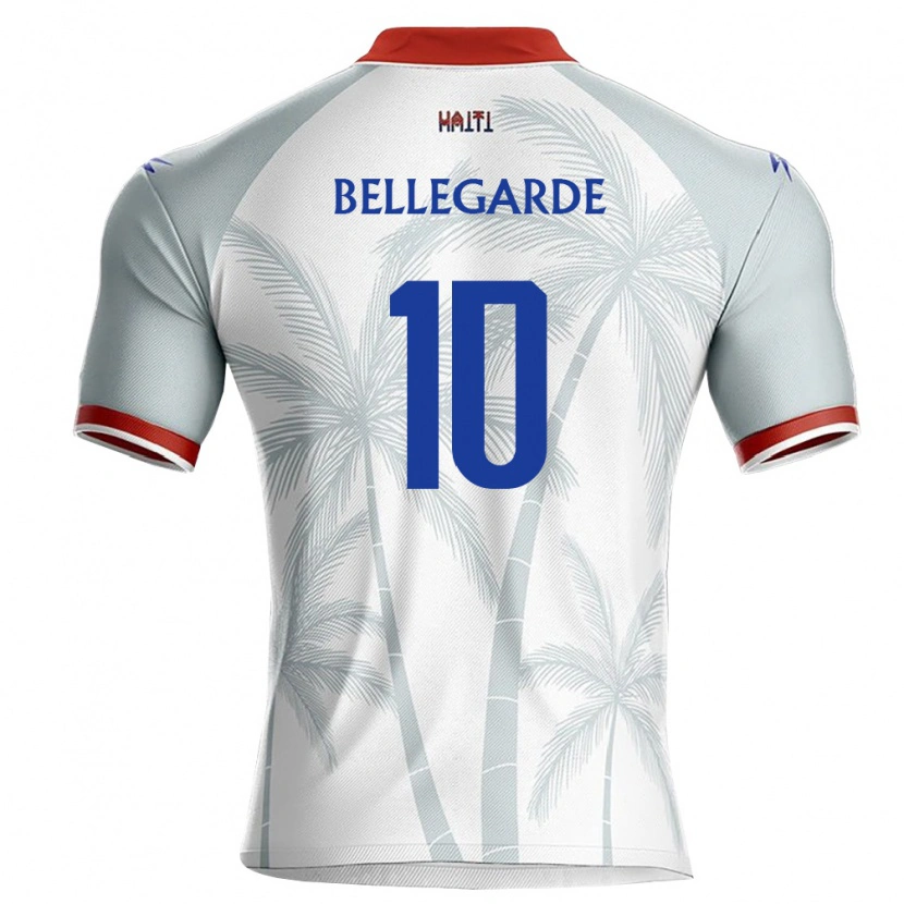Danxen Kvinnor Haiti Jean-Ricner Bellegarde #10 Vit Röd Grå Bortatröja Matchtröjor 26-28 Tröjor T-Tröja