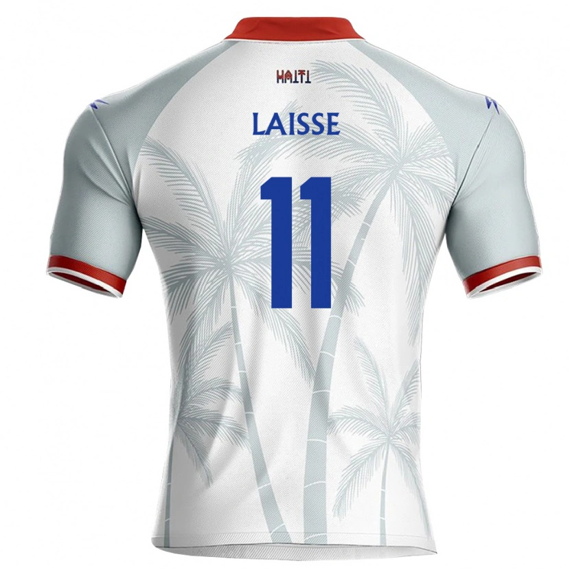 Danxen Kvinnor Haiti Emerson Laïssé #11 Vit Röd Grå Bortatröja Matchtröjor 26-28 Tröjor T-Tröja