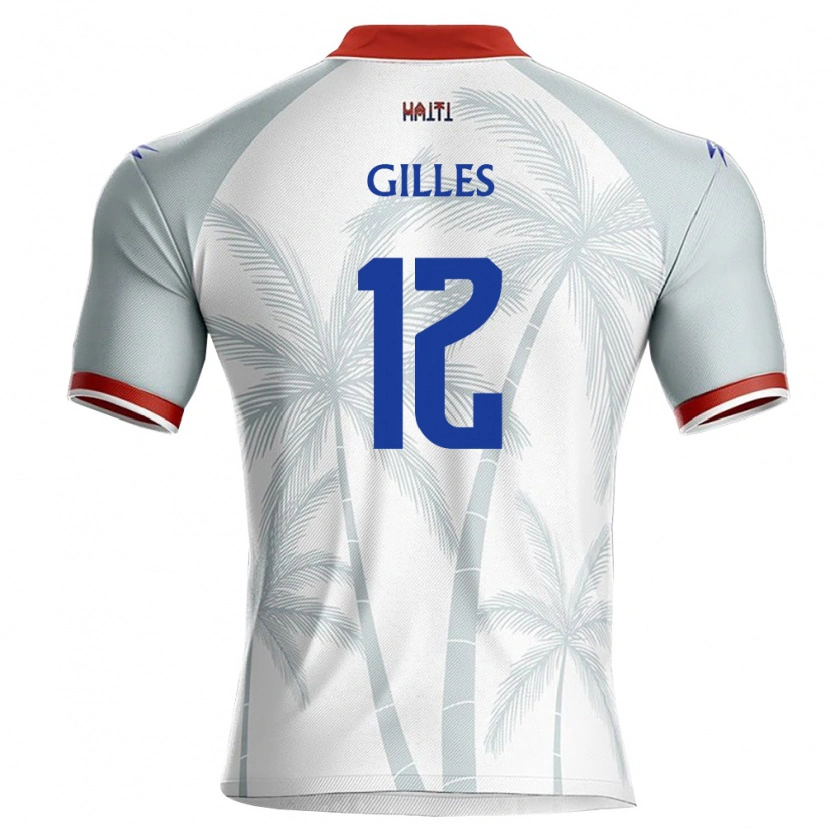 Danxen Kvinnor Haiti Stephane Gilles #12 Vit Röd Grå Bortatröja Matchtröjor 26-28 Tröjor T-Tröja