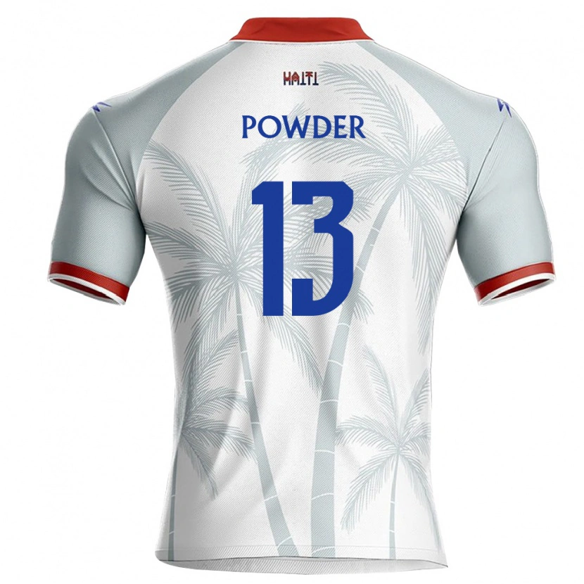 Danxen Kvinnor Haiti Seth Powder #13 Vit Röd Grå Bortatröja Matchtröjor 26-28 Tröjor T-Tröja