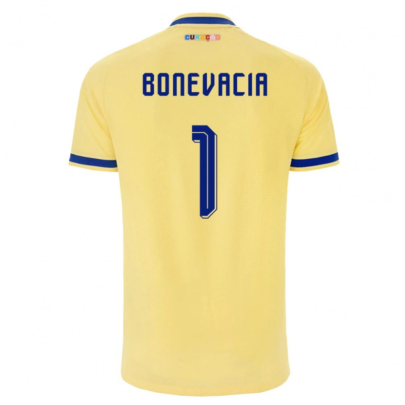 Danxen Kvinnor Curaçao Giuliano Bonevacia #1 Gul Marin Rosa Bortatröja Matchtröjor 26-28 Tröjor T-Tröja