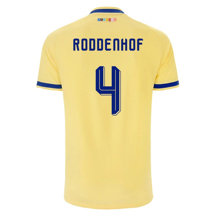 Danxen Kvinnor Curaçao Liyon Roddenhof #4 Gul Marin Rosa Bortatröja Matchtröjor 26-28 Tröjor T-Tröja