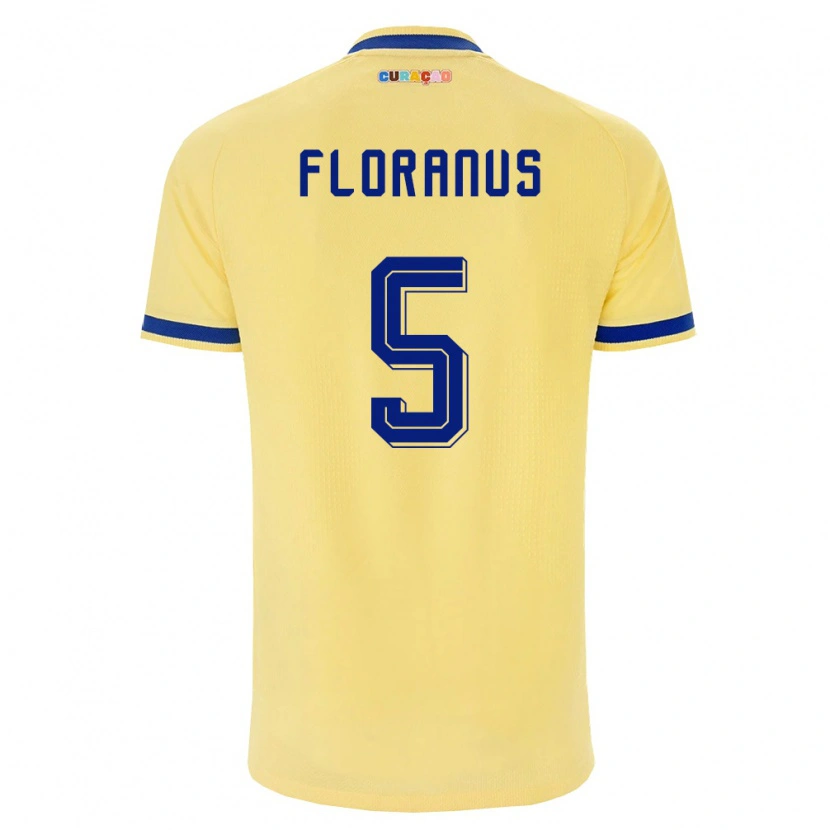 Danxen Kvinnor Curaçao Sherel Floranus #5 Gul Marin Rosa Bortatröja Matchtröjor 26-28 Tröjor T-Tröja