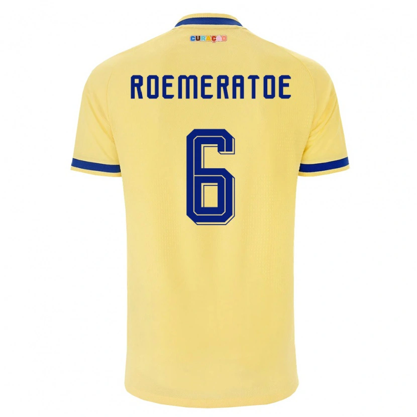 Danxen Kvinnor Curaçao Godfried Roemeratoe #6 Gul Marin Rosa Bortatröja Matchtröjor 26-28 Tröjor T-Tröja
