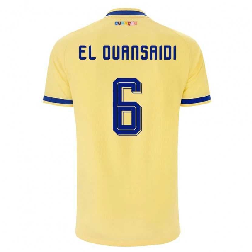 Danxen Kvinnor Curaçao Keyane El Ouansaidi #6 Gul Marin Rosa Bortatröja Matchtröjor 26-28 Tröjor T-Tröja