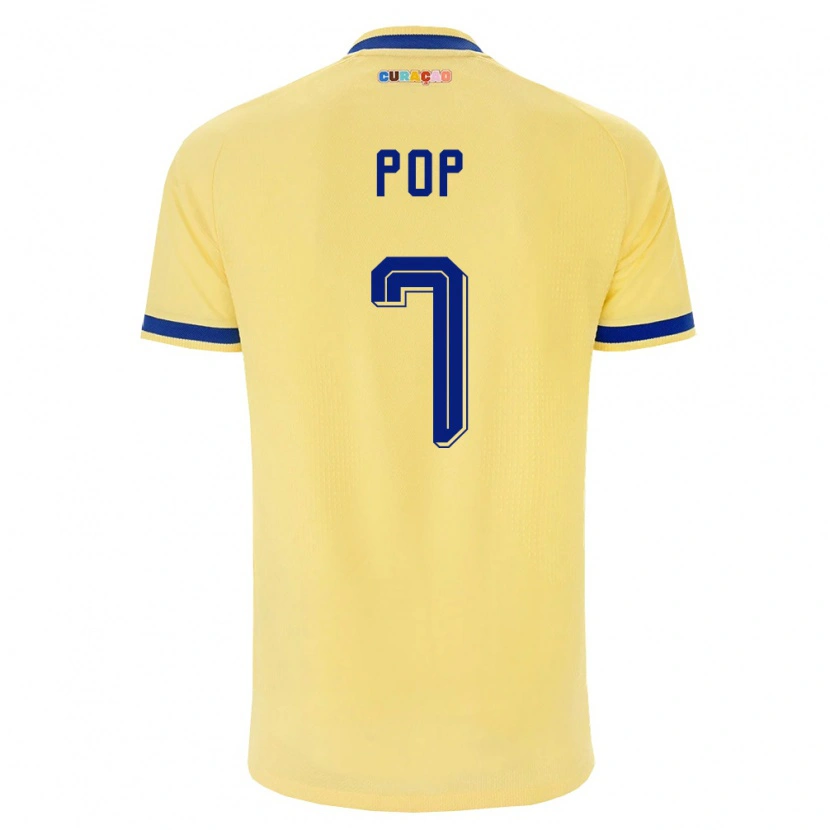 Danxen Kvinnor Curaçao Cristian Pop #7 Gul Marin Rosa Bortatröja Matchtröjor 26-28 Tröjor T-Tröja