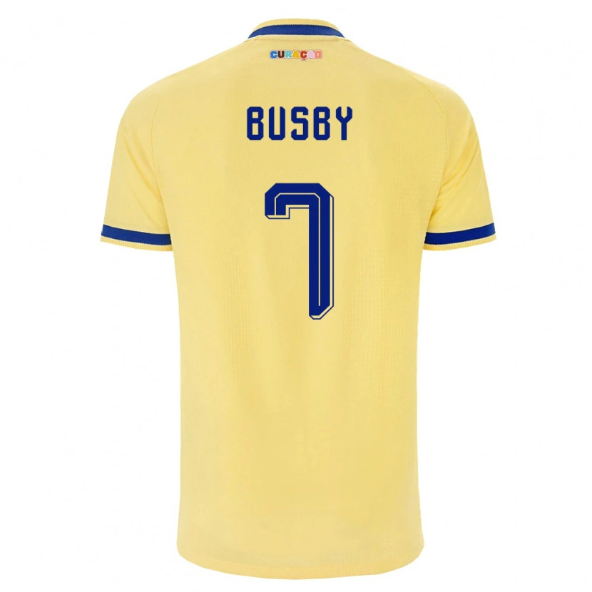 Danxen Kvinnor Curaçao Dayvi Busby #7 Gul Marin Rosa Bortatröja Matchtröjor 26-28 Tröjor T-Tröja