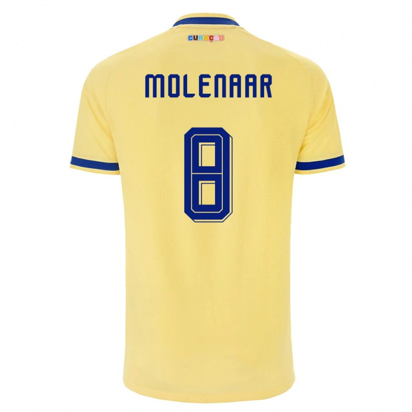 Danxen Kvinnor Curaçao Nino Molenaar #8 Gul Marin Rosa Bortatröja Matchtröjor 26-28 Tröjor T-Tröja