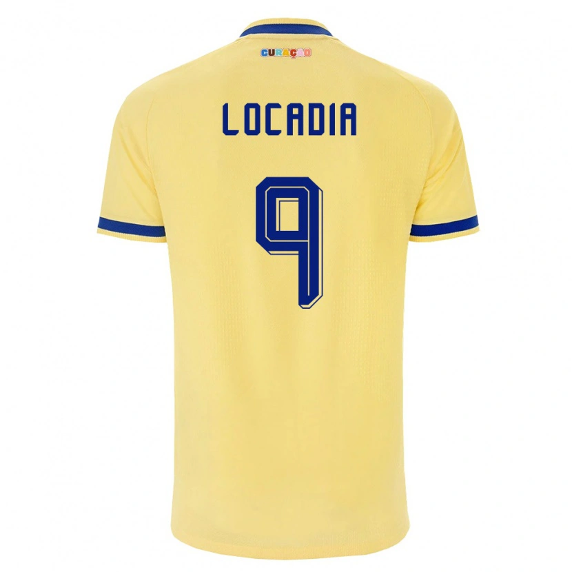 Danxen Kvinnor Curaçao Jürgen Locadia #9 Gul Marin Rosa Bortatröja Matchtröjor 26-28 Tröjor T-Tröja