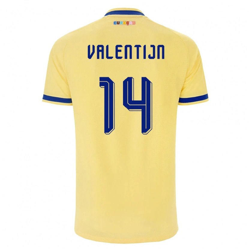 Danxen Kvinnor Curaçao Jurvain Valentijn #14 Gul Marin Rosa Bortatröja Matchtröjor 26-28 Tröjor T-Tröja