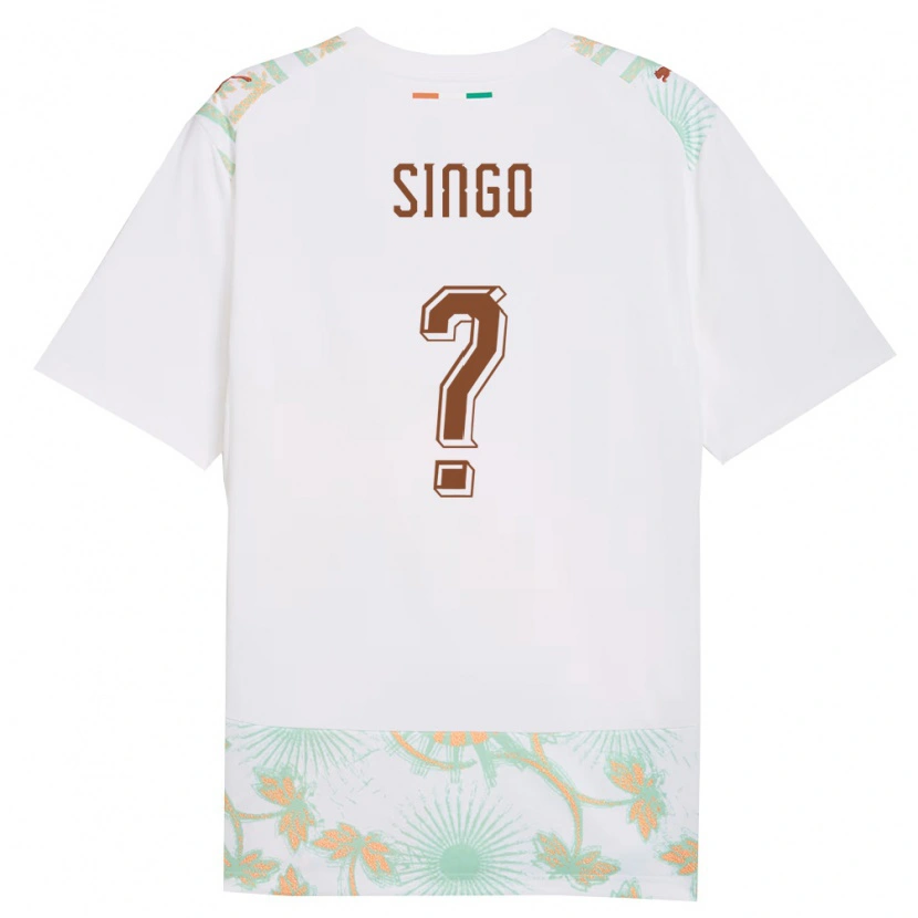 Danxen Kvinnor Elfenbenskusten Wilfried Singo #0 Vit Orange Grön Bortatröja Matchtröjor 26-28 Tröjor T-Tröja