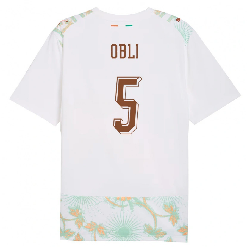 Danxen Kvinnor Elfenbenskusten Kouame Obli #5 Vit Orange Grön Bortatröja Matchtröjor 26-28 Tröjor T-Tröja