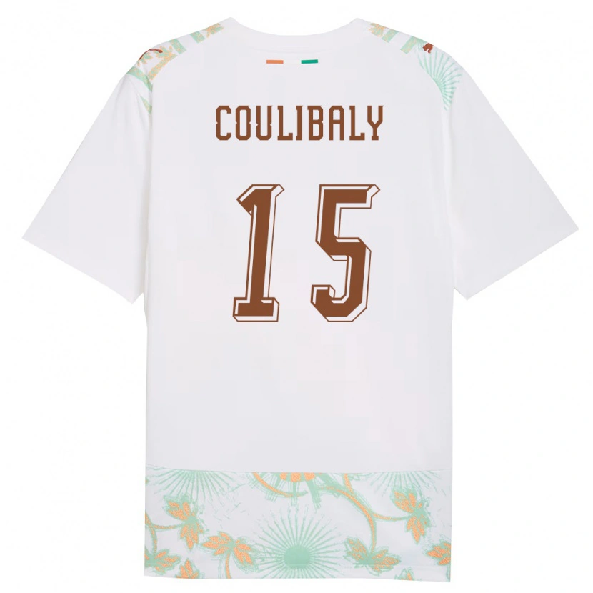 Danxen Kvinnor Elfenbenskusten Youbah Coulibaly #15 Vit Orange Grön Bortatröja Matchtröjor 26-28 Tröjor T-Tröja