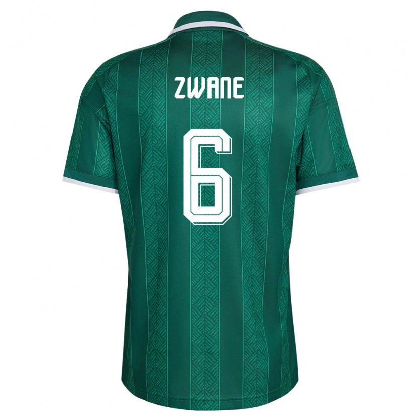 Danxen Kvinnor Sydafrika Samkelo Zwane #6 Grön Vit Guld Bortatröja Matchtröjor 26-28 Tröjor T-Tröja