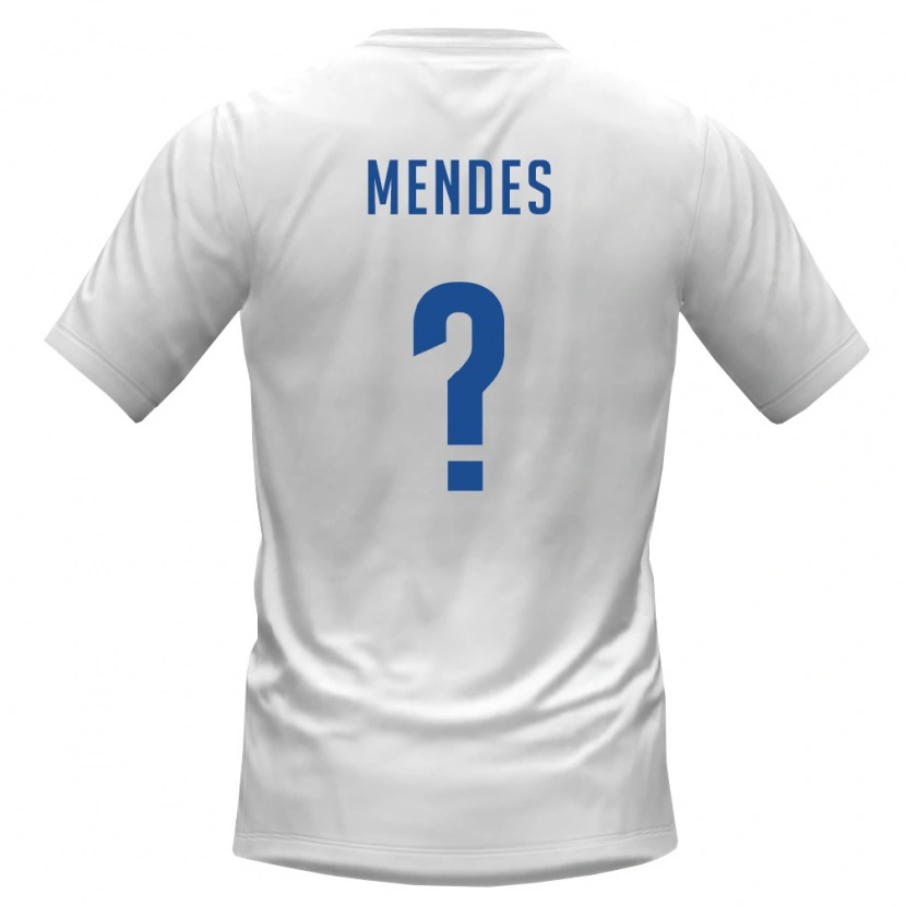 Danxen Kvinnor Kap Verde Jordan Mendes #0 Vit Burgund Bortatröja Matchtröjor 26-28 Tröjor T-Tröja