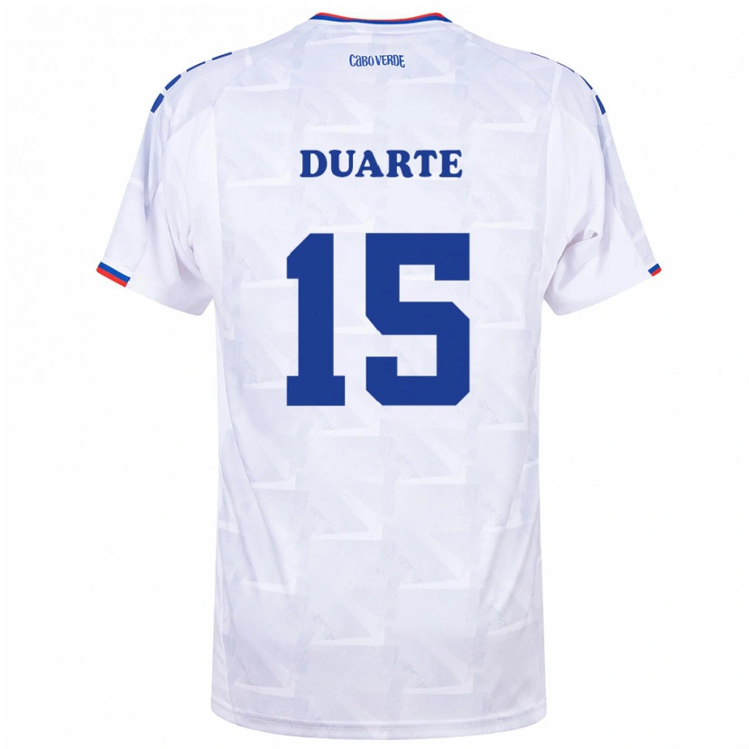 Danxen Kvinnor Kap Verde Laros Duarte #15 Vit Burgund Bortatröja Matchtröjor 26-28 Tröjor T-Tröja