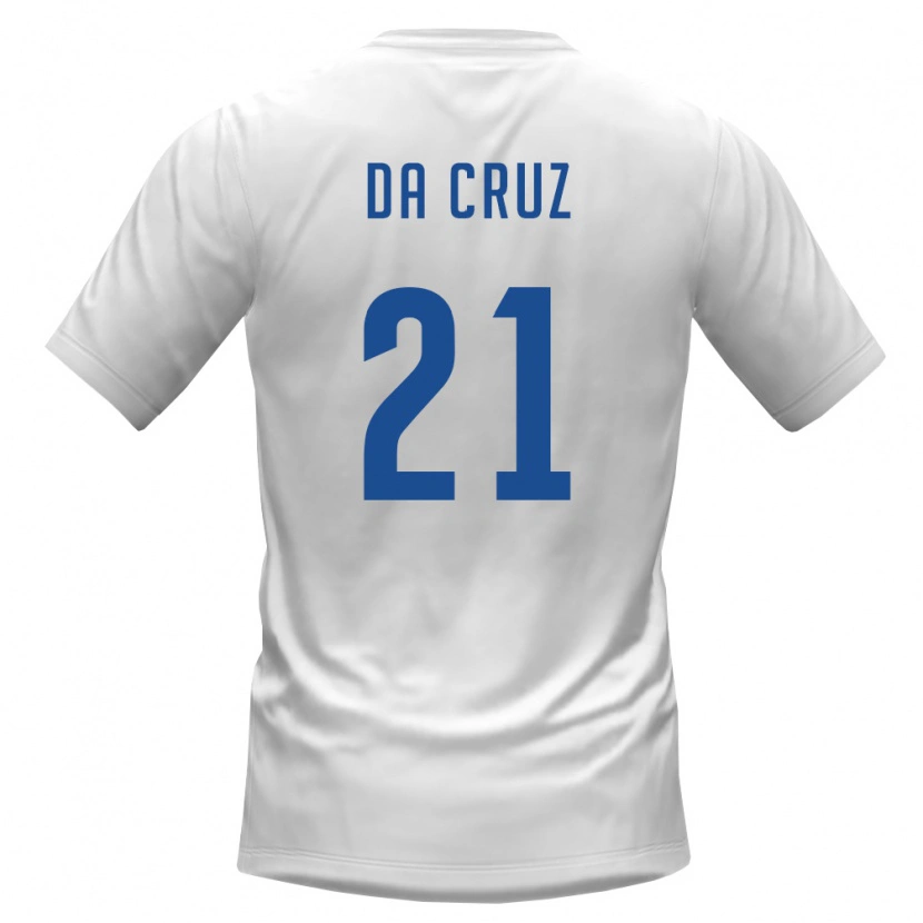 Danxen Kvinnor Kap Verde Alessio Da Cruz #21 Vit Burgund Bortatröja Matchtröjor 26-28 Tröjor T-Tröja