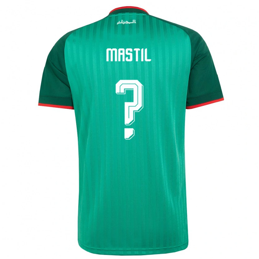 Danxen Kvinnor Algeriet Melvin Mastil #0 Grön Röd Vit Bortatröja Matchtröjor 26-28 Tröjor T-Tröja