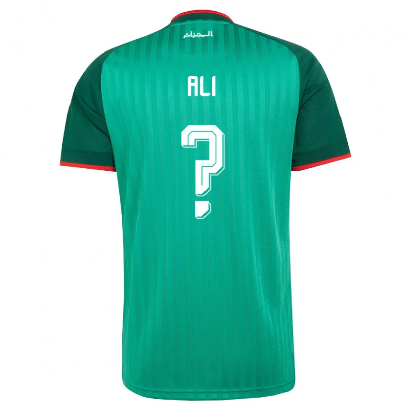 Danxen Kvinnor Algeriet Kéfren Ali #0 Grön Röd Vit Bortatröja Matchtröjor 26-28 Tröjor T-Tröja